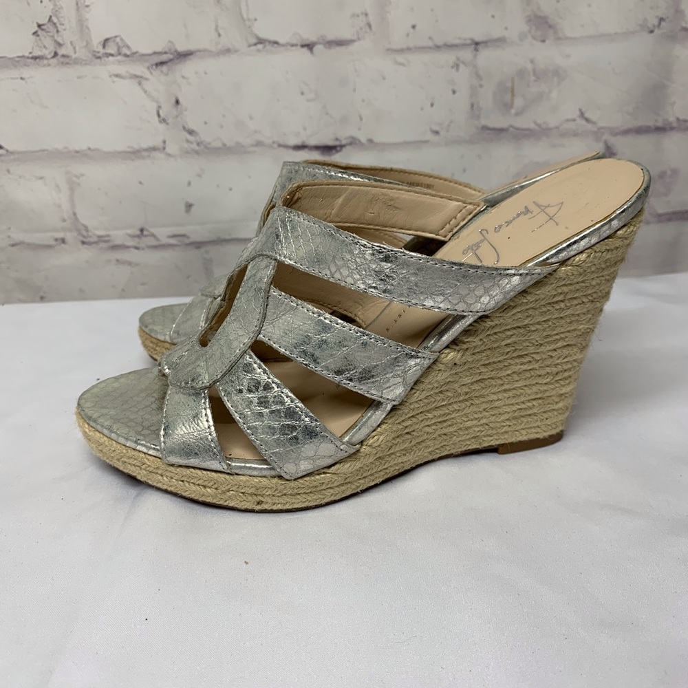 Franco Sarto A-Crush Silver Wedges